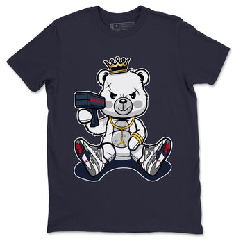 Jordan 4 Midnight Navy Sneaker Match Tees Bad King Baby Bear Sneaker Tees Jordan 4 Midnight Navy Sneaker Release Tees Unisex Shirts