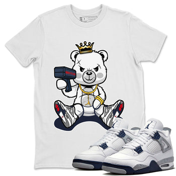 Jordan 4 Midnight Navy Sneaker Match Tees Bad King Baby Bear Sneaker Tees Jordan 4 Midnight Navy Sneaker Release Tees Unisex Shirts