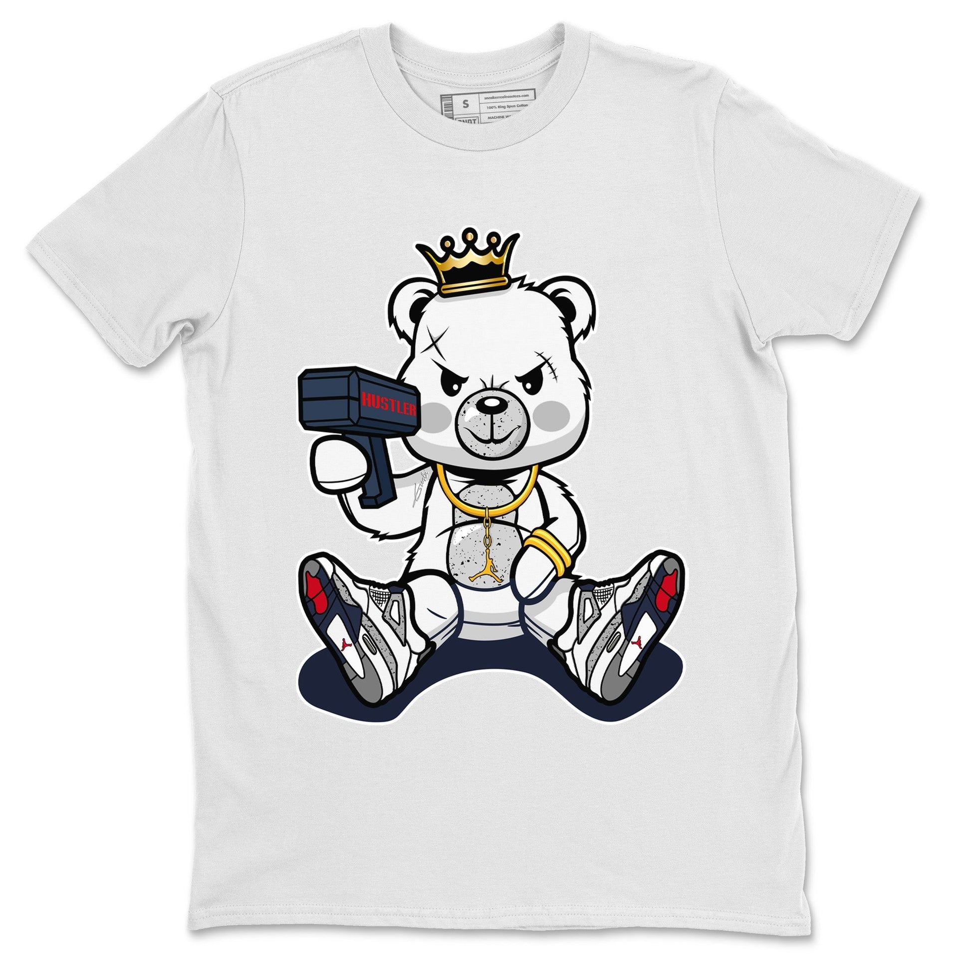 Jordan 4 Midnight Navy Sneaker Match Tees Bad King Baby Bear Sneaker Tees Jordan 4 Midnight Navy Sneaker Release Tees Unisex Shirts