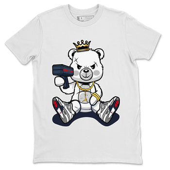 Jordan 4 Midnight Navy Sneaker Match Tees Bad King Baby Bear Sneaker Tees Jordan 4 Midnight Navy Sneaker Release Tees Unisex Shirts
