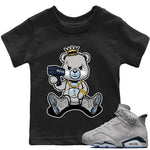 Jordan 6 Georgetown Sneaker Match Tees Bad King Baby Bear Sneaker Tees Jordan 6 Georgetown Sneaker Release Tees Kids Shirts