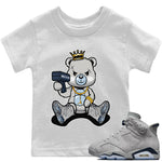 Jordan 6 Georgetown Sneaker Match Tees Bad King Baby Bear Sneaker Tees Jordan 6 Georgetown Sneaker Release Tees Kids Shirts