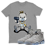 Jordan 6 Georgetown Sneaker Match Tees Bad King Baby Bear Sneaker Tees Jordan 6 Georgetown Sneaker Release Tees Unisex Shirts