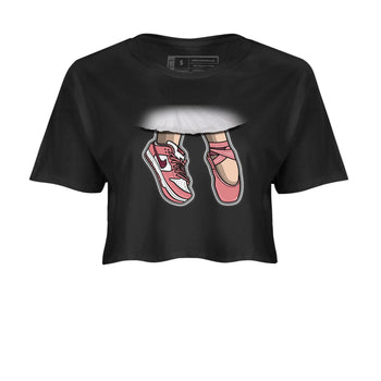 Dunk Valentine's Day shirt to match jordans Ballet Shoes sneaker tees Dunks Valentine's Day SNRT sneaker Release Tees Black 2 crop length shirt