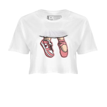 Dunk Valentine's Day shirt to match jordans Ballet Shoes sneaker tees Dunks Valentine's Day SNRT sneaker Release Tees White 2 crop length shirt