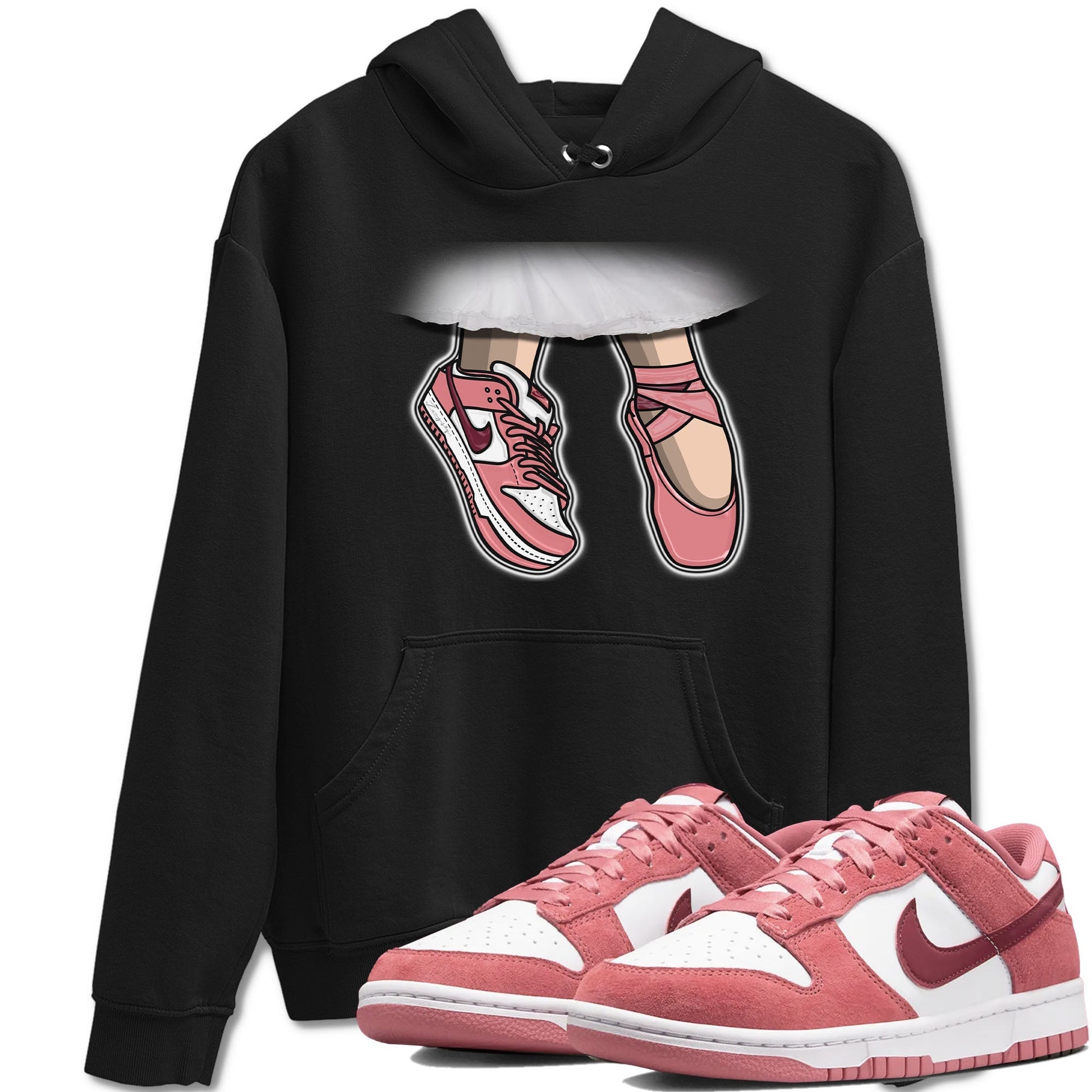 Dunk Valentine's Day shirt to match jordans Ballet Shoes sneaker tees Dunks Valentine's Day SNRT sneaker Release Tees unisex cotton Black 1 crew neck shirt