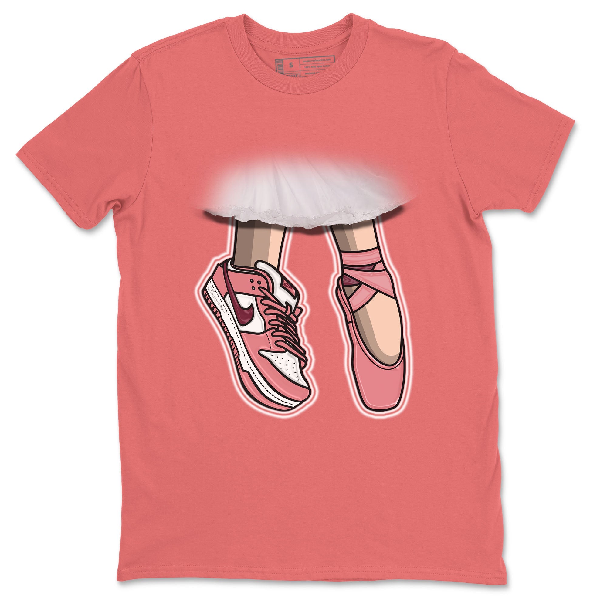 Dunk Valentine's Day shirt to match jordans Ballet Shoes sneaker tees Dunks Valentine's Day SNRT sneaker Release Tees unisex cotton Coral 2 crew neck shirt