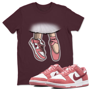 Dunk Valentine's Day shirt to match jordans Ballet Shoes sneaker tees Dunks Valentine's Day SNRT sneaker Release Tees unisex cotton Maroon 1 crew neck shirt