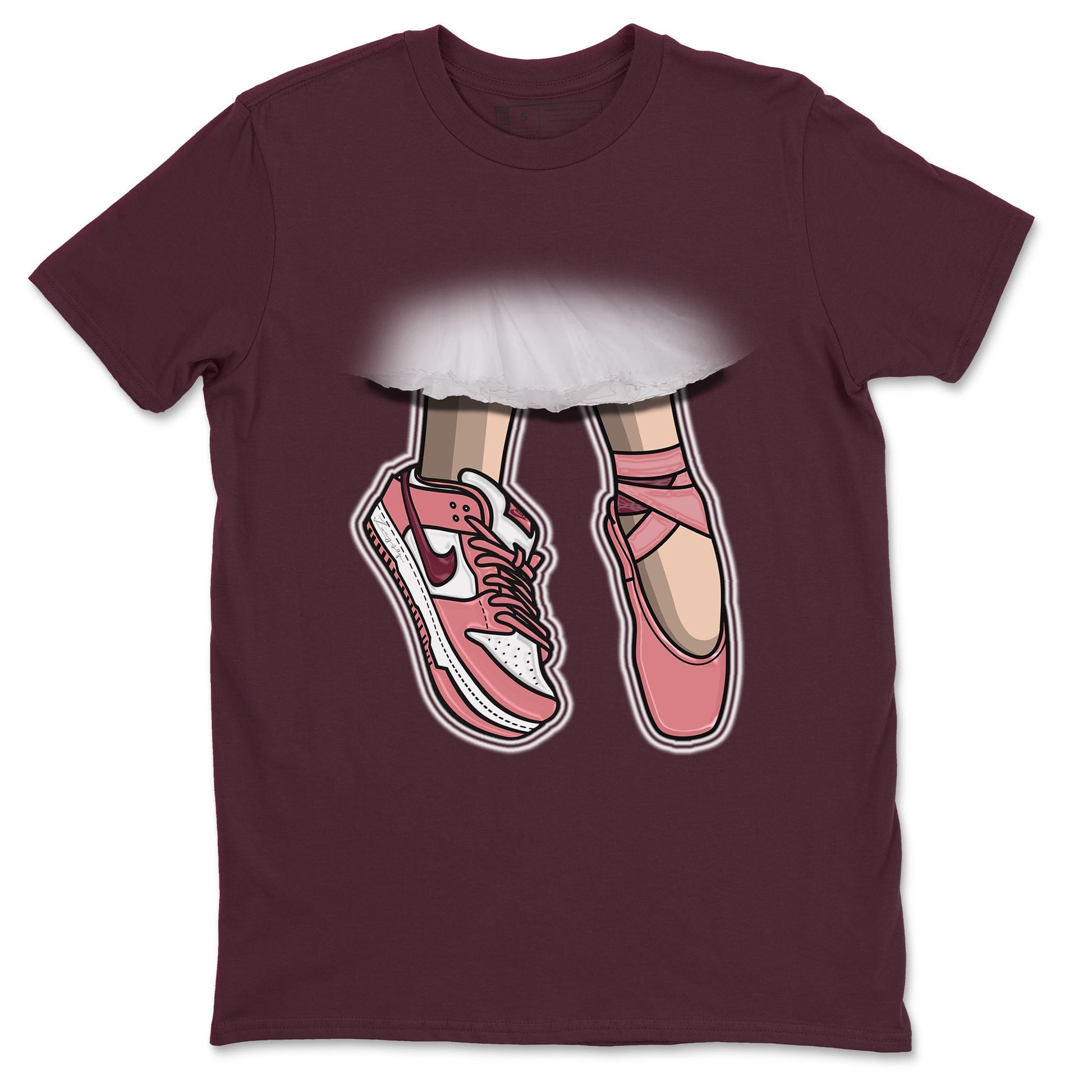 Dunk Valentine's Day shirt to match jordans Ballet Shoes sneaker tees Dunks Valentine's Day SNRT sneaker Release Tees unisex cotton Maroon 2 crew neck shirt