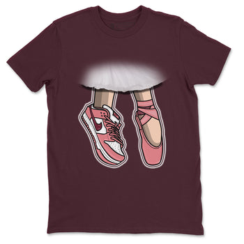 Dunk Valentine's Day shirt to match jordans Ballet Shoes sneaker tees Dunks Valentine's Day SNRT sneaker Release Tees unisex cotton Maroon 2 crew neck shirt