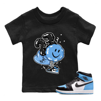 Air Jordan 1 Retro High OG UNC Toe Shirt to match Jordans Balloon Sneaker Tees Air Jordan 1 High OG UNC Toe SNRT Sneaker Release Tees Kids and Baby Tees Black 1