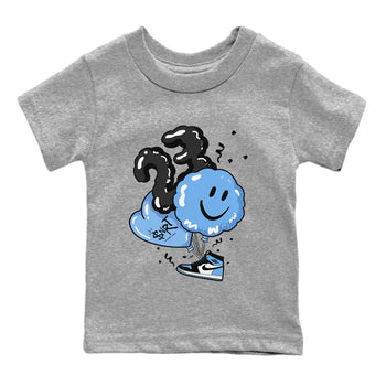 Air Jordan 1 Retro High OG UNC Toe Shirt to match Jordans Balloon Sneaker Tees Air Jordan 1 High OG UNC Toe SNRT Sneaker Release Tees Kids and Baby Tees Heather Grey 2