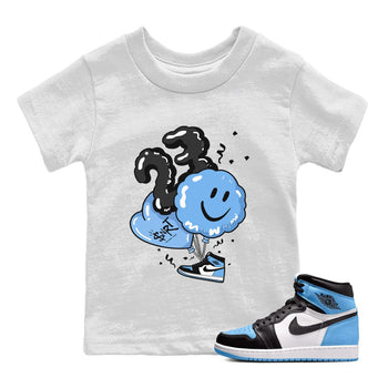 Air Jordan 1 Retro High OG UNC Toe Shirt to match Jordans Balloon Sneaker Tees Air Jordan 1 High OG UNC Toe SNRT Sneaker Release Tees Kids and Baby Tees White 1