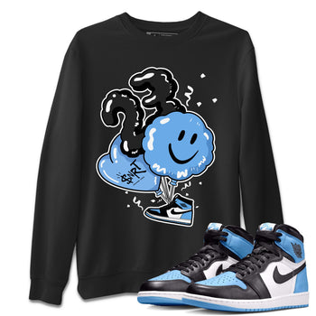 Air Jordan 1 Retro High OG UNC Toe Shirt to match Jordans Balloon Sneaker Tees Air Jordan 1 High OG UNC Toe SNRT Sneaker Release Tees Crew Neck T-Shirts Black 1
