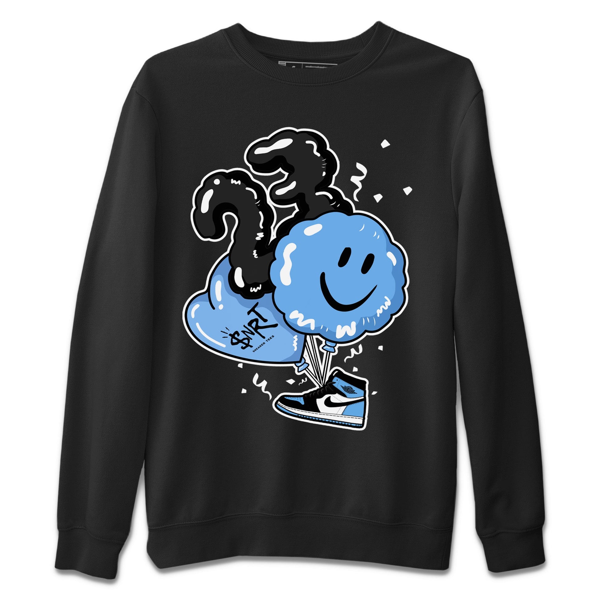 Air Jordan 1 Retro High OG UNC Toe Shirt to match Jordans Balloon Sneaker Tees Air Jordan 1 High OG UNC Toe SNRT Sneaker Release Tees Crew Neck T-Shirts Black 2