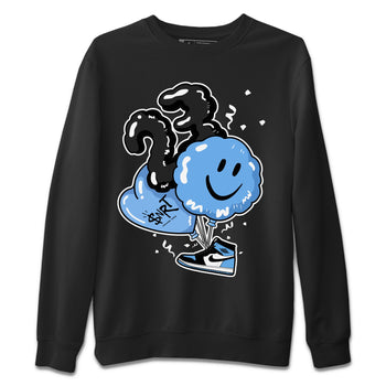 Air Jordan 1 Retro High OG UNC Toe Shirt to match Jordans Balloon Sneaker Tees Air Jordan 1 High OG UNC Toe SNRT Sneaker Release Tees Crew Neck T-Shirts Black 2