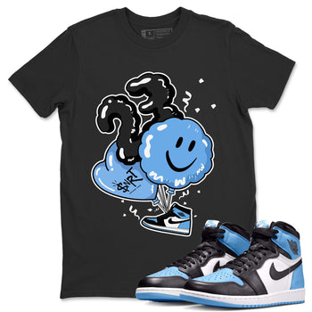 Air Jordan 1 Retro High OG UNC Toe Shirt to match Jordans Balloon Sneaker Tees Air Jordan 1 High OG UNC Toe SNRT Sneaker Release Tees Crew Neck T-Shirts Black 1