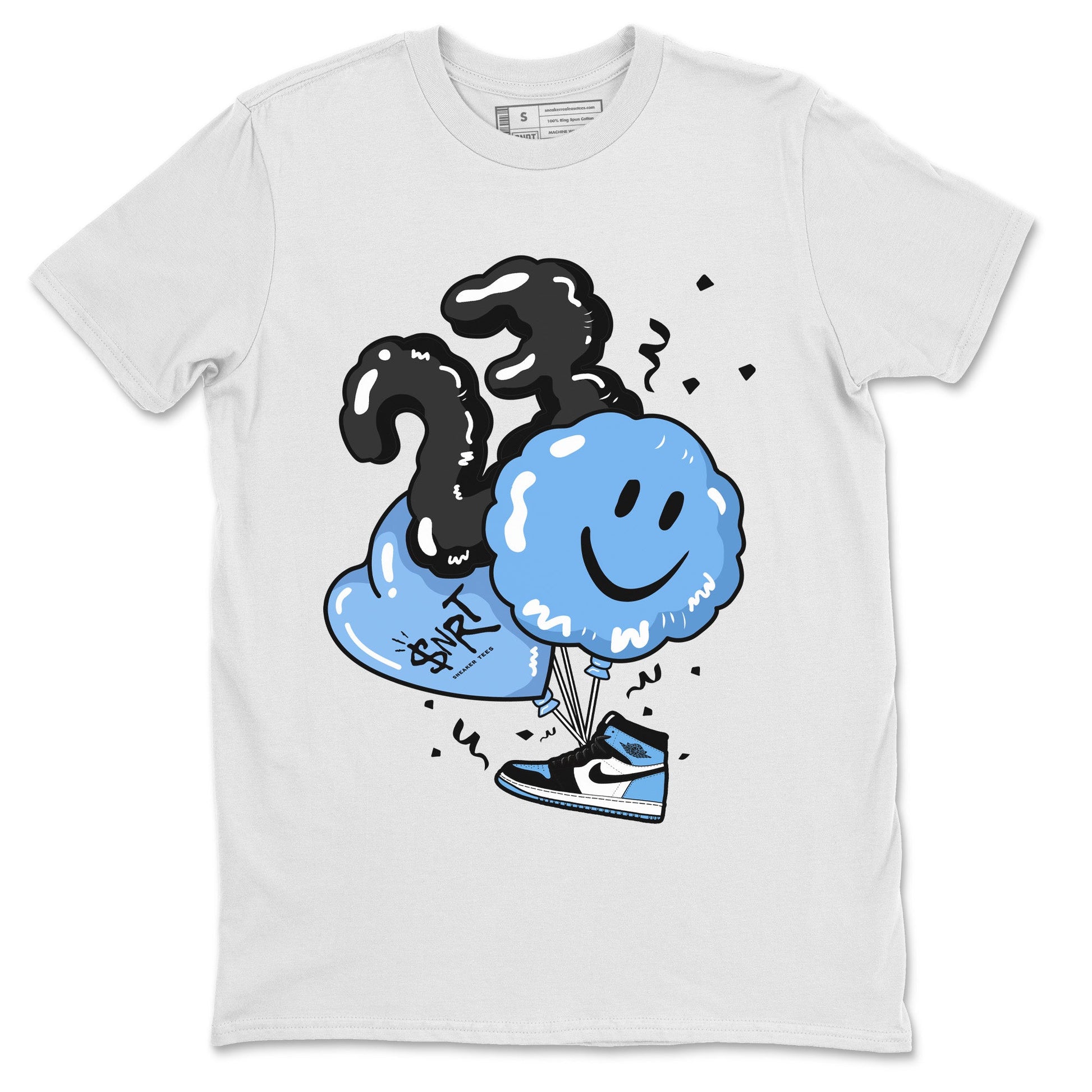 Air Jordan 1 Retro High OG UNC Toe Shirt to match Jordans Balloon Sneaker Tees Air Jordan 1 High OG UNC Toe SNRT Sneaker Release Tees Crew Neck T-Shirts White 2