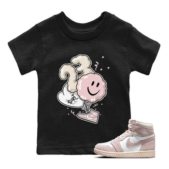 Air Jordan 1 Washed Pink Sneaker Match Tees Balloon Sneaker Tees Air Jordan 1 High OG WMNS Washed Pink Sneaker Release Tees Kids Shirts Black 1