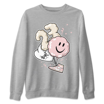 Air Jordan 1 Washed Pink Sneaker Match Tees Balloon Sneaker Tees Air Jordan 1 High OG WMNS Washed Pink Sneaker Release Tees Unisex Shirts Heather Grey 2