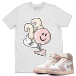 Air Jordan 1 Washed Pink Sneaker Match Tees Balloon Sneaker Tees Air Jordan 1 High OG WMNS Washed Pink Sneaker Release Tees Unisex Shirts White 1
