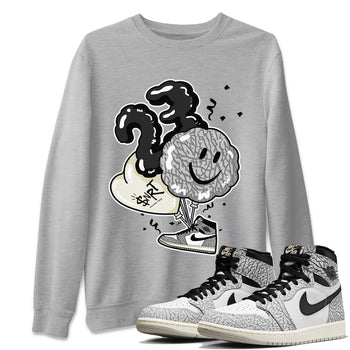 Jordan 1 White Cement Sneaker Match Tees Balloon Sneaker Tees Jordan 1 White Cement Sneaker Release Tees Unisex Shirts