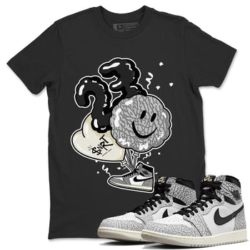 Jordan 1 White Cement Sneaker Match Tees Balloon Sneaker Tees Jordan 1 White Cement Sneaker Release Tees Unisex Shirts