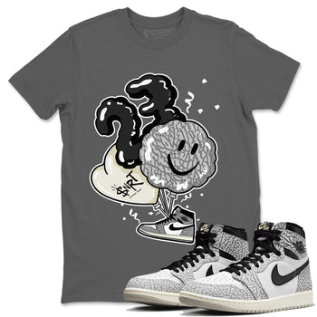 Jordan 1 White Cement Sneaker Match Tees Balloon Sneaker Tees Jordan 1 White Cement Sneaker Release Tees Unisex Shirts