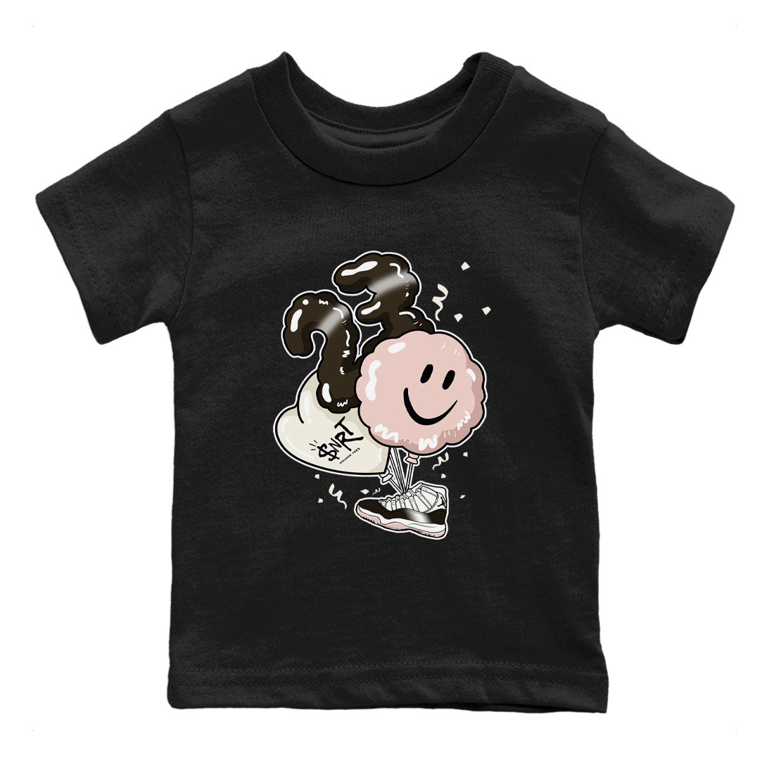 Jordan 11 WMNS Neapolitan sneaker shirt to match jordans Balloon sneaker tees Air Jordan 11 Neapolitan SNRT Sneaker Tees Youth Kid's Baby Shirt Black 2 T-Shirt