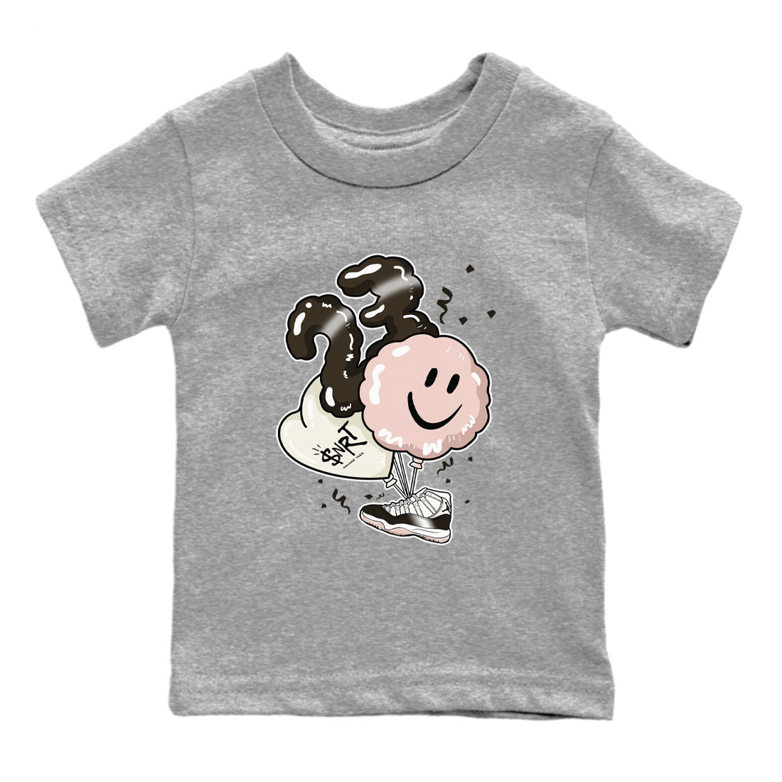 Jordan 11 WMNS Neapolitan sneaker shirt to match jordans Balloon sneaker tees Air Jordan 11 Neapolitan SNRT Sneaker Tees Youth Kid's Baby Shirt Heather Grey 2 T-Shirt