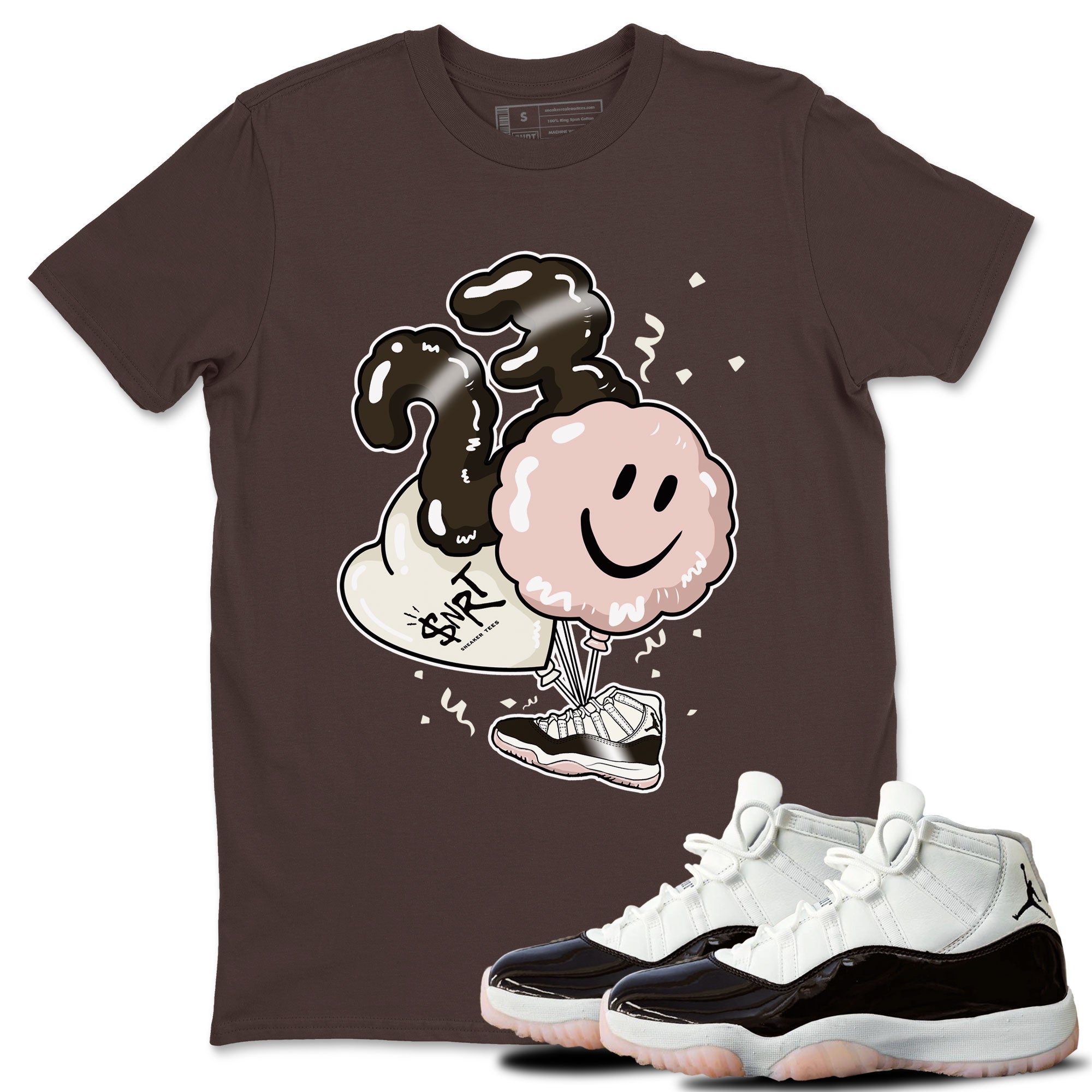 Jordan 11 WMNS Neapolitan sneaker shirt to match jordans Balloon sneaker tees Air Jordan 11 Neapolitan SNRT Sneaker Release Tees Cotton Sneaker Tee Dark Chocolate 1 T-Shirt
