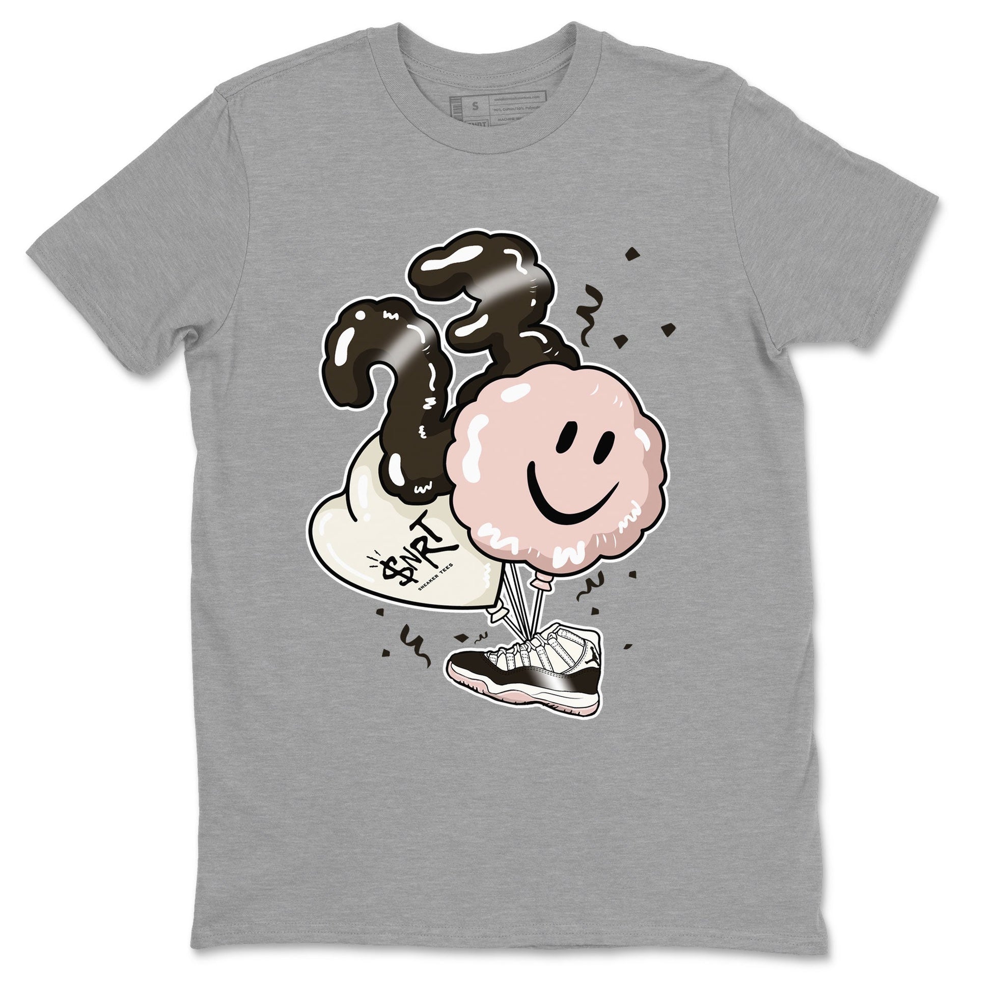 Jordan 11 WMNS Neapolitan sneaker shirt to match jordans Balloon sneaker tees Air Jordan 11 Neapolitan SNRT Sneaker Release Tees Cotton Sneaker Tee Heather Grey 2 T-Shirt