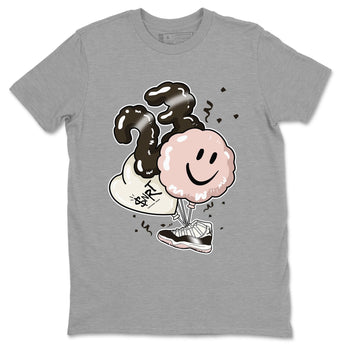 Jordan 11 WMNS Neapolitan sneaker shirt to match jordans Balloon sneaker tees Air Jordan 11 Neapolitan SNRT Sneaker Release Tees Cotton Sneaker Tee Heather Grey 2 T-Shirt