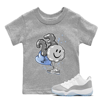 Air Jordan 11 White Cement Sneaker Match Tees Balloon Sneaker Tees Air Jordan 11 Cement Grey Sneaker Release Tees Kids Shirts Heather Grey 1