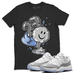 Air Jordan 11 White Cement Sneaker Match Tees Balloon Sneaker Tees Air Jordan 11 Cement Grey Sneaker Release Tees Unisex Shirts Black 1