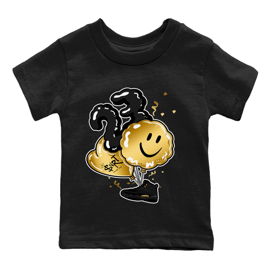 Jordan 12 Black Taxi Sneaker Match Tees Balloon Sneaker Tees Jordan 12 Black Taxi Sneaker Release Tees Kids Shirts