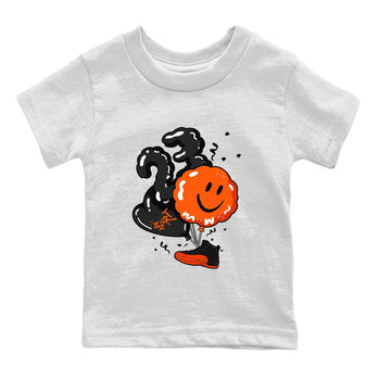 Air Jordan 12 Brilliant Orange Sneaker Match Tees Balloon Sneaker Tees 12s Brilliant Orange Shirts Kids Shirts White 2