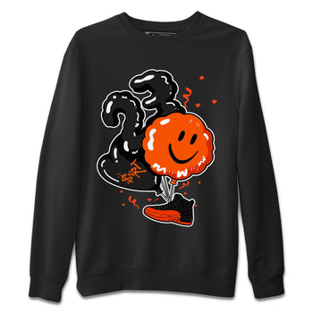Air Jordan 12 Brilliant Orange Sneaker Match Tees Balloon Sneaker Tees 12s Brilliant Orange Shirts Unisex Shirts Black 2
