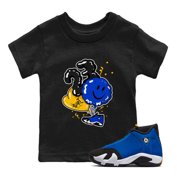 Air Jordan 14 Laney Sneaker Match Tees Balloon Sneaker Tees Jordan 14 Laney Sneaker Release Tees Kids Shirts Black 1