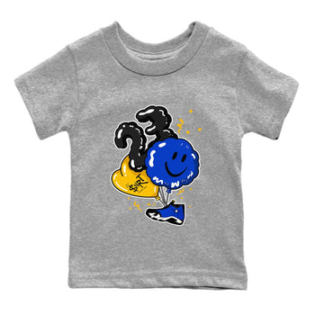 Air Jordan 14 Laney Sneaker Match Tees Balloon Sneaker Tees Jordan 14 Laney Sneaker Release Tees Kids Shirts Heather Grey 2