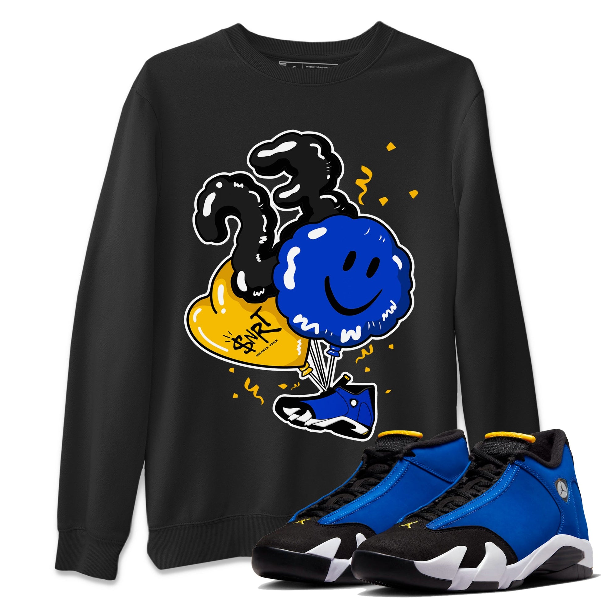 Air Jordan 14 Laney Sneaker Match Tees Balloon Sneaker Tees Jordan 14 Laney Sneaker Release Tees Unisex Shirts Black 1