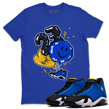 Air Jordan 14 Laney Sneaker Match Tees Balloon Sneaker Tees Jordan 14 Laney Sneaker Release Tees Unisex Shirts Royal Blue 1