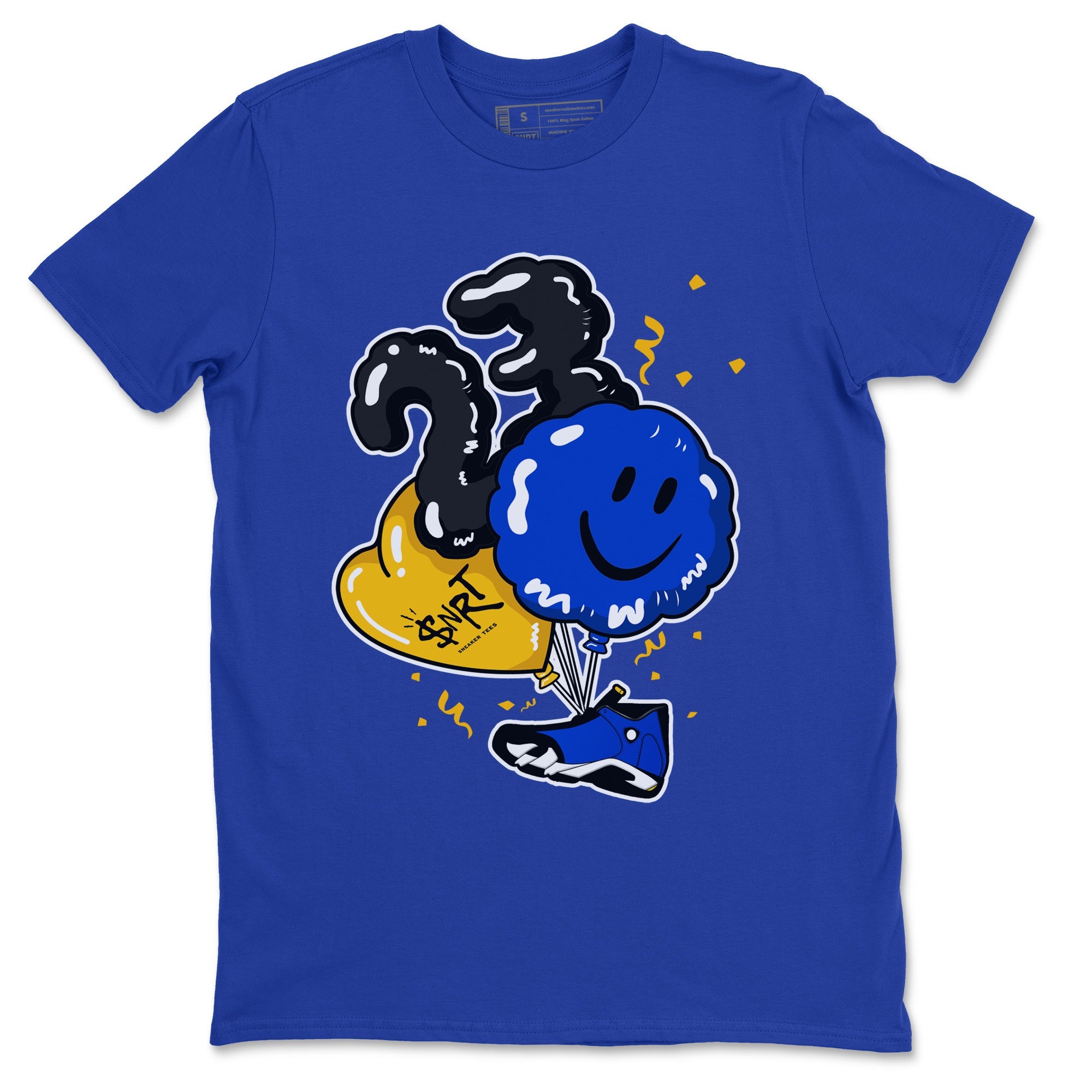 Air Jordan 14 Laney Sneaker Match Tees Balloon Sneaker Tees Jordan 14 Laney Sneaker Release Tees Unisex Shirts Royal Blue 2