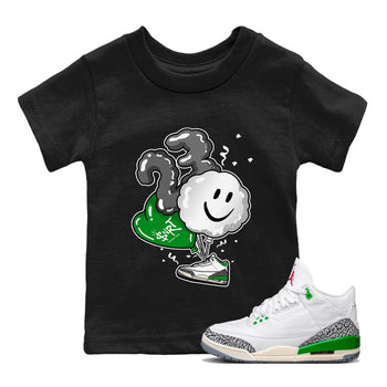 Air Jordan 3 Lucky Green Sneaker Match Tees Balloon Sneaker Tees Air Jordan 3 WMNS Lucky Green Sneaker Release Tees Kids Shirts Black 1