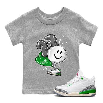 Air Jordan 3 Lucky Green Balloon Baby and Kids Sneaker Tees Air Jordan 3 WMNS Lucky Green Kids Sneaker Tees Size Chart