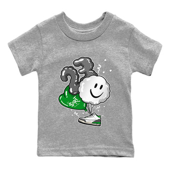 Air Jordan 3 Lucky Green Sneaker Match Tees Balloon Sneaker Tees Air Jordan 3 WMNS Lucky Green Sneaker Release Tees Kids Shirts Heather Grey 2