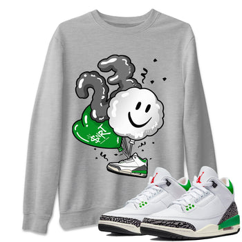 Air Jordan 3 Lucky Green Sneaker Match Tees Balloon Sneaker Tees Air Jordan 3 WMNS Lucky Green Sneaker Release Tees Unisex Shirts Heather Grey 1