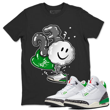 Air Jordan 3 Lucky Green Sneaker Match Tees Balloon Sneaker Tees Air Jordan 3 WMNS Lucky Green Sneaker Release Tees Unisex Shirts Black 1