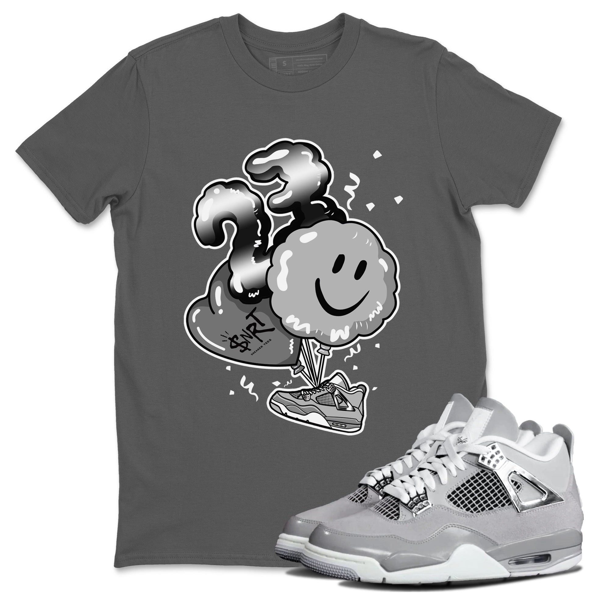 4s Frozen Moments Grey shirt to match jordans Balloon sneaker tees Air Jordan 4 Frozen Moments SNRT Sneaker Release Tees Unisex Cool Grey 1 T-Shirt
