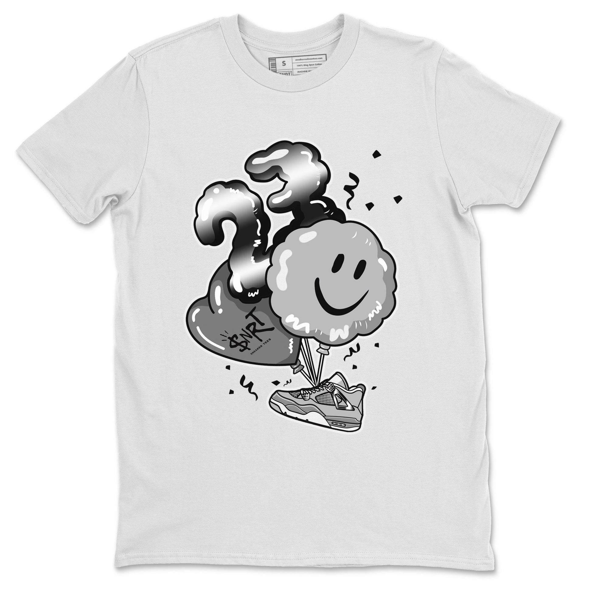 4s Frozen Moments Grey shirt to match jordans Balloon sneaker tees Air Jordan 4 Frozen Moments SNRT Sneaker Release Tees Unisex White 2 T-Shirt